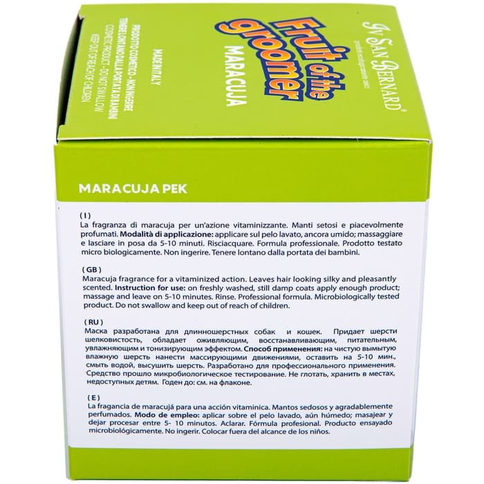 Маска Iv San Bernard Fruit of the Groomer Maracuja, восстанавливающая для длинной шерсти с протеинам