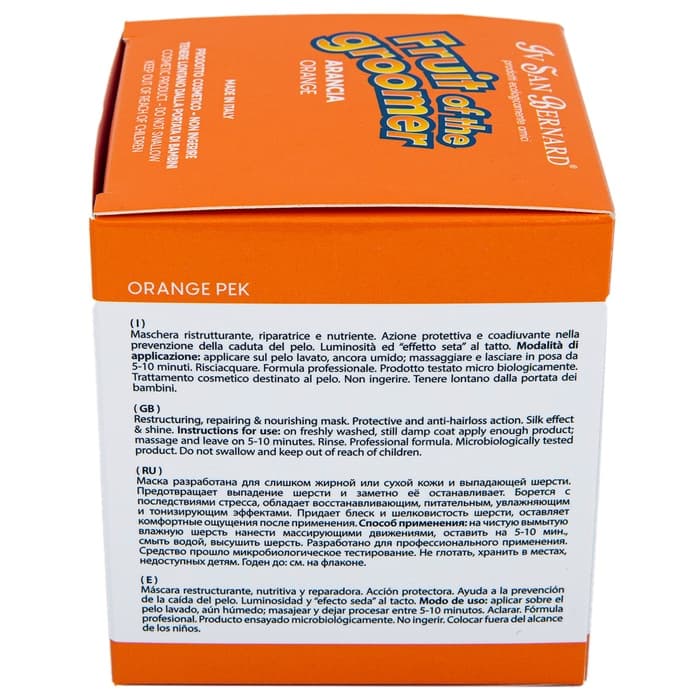 Маска Iv San Bernard Fruit of the Groomer Orange, восстанавливающая для слабой выпадающей шерсти с с