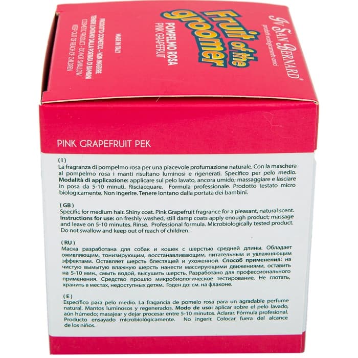 Маска Iv San Bernard Fruit of the Groomer Pink Grapefruit восстанавливающая для шерсти средней длины
