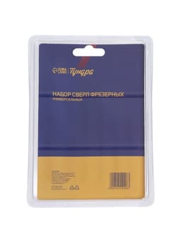 Набор сверл фрезерных универсальных ТУНДРА, HSS, TiN, цилиндр. хвостовик, 3 - 8 мм, 6 шт.