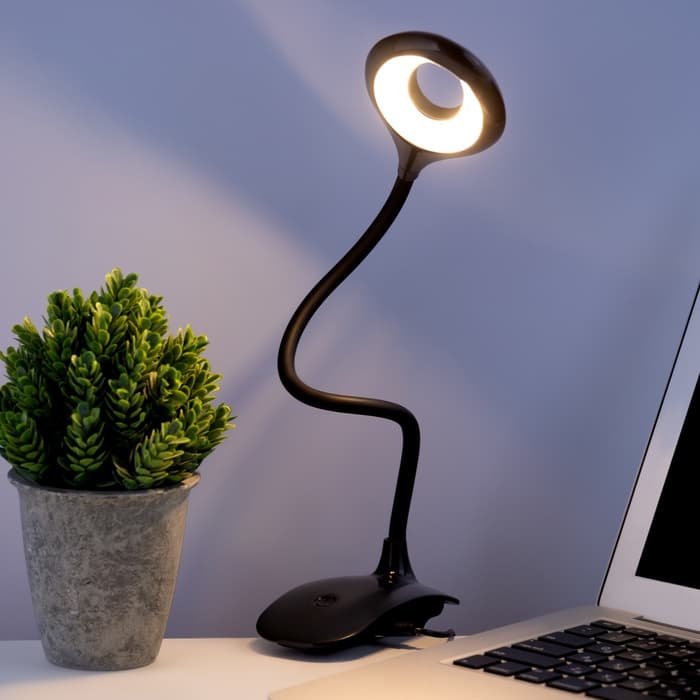 Светодиодный настольный светильник, 5 Вт, 3000-6000К, 350 лм, 13.5×7×38 см, чёрный