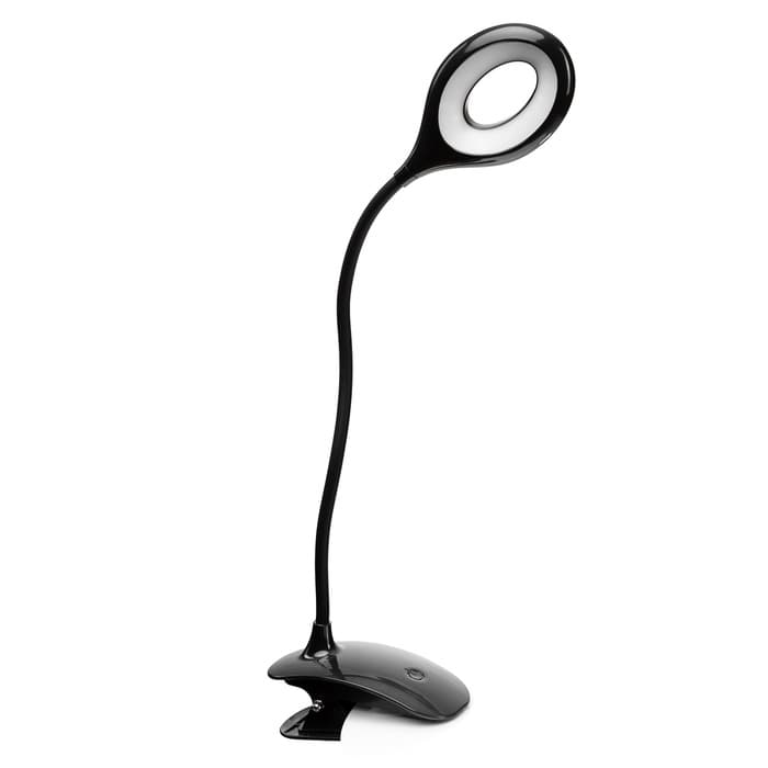 Светодиодный настольный светильник, 5 Вт, 3000-6000К, 350 лм, 13.5×7×38 см, чёрный