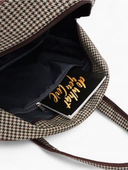 Сумка дорожная Lucky Mark на молнии, 3 наружных кармана, с увеличением, длинный ремень, бежевый/коричневый