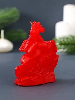 Свеча декоративная «Лошадка-Пегас» 3.5×6.5×8 см, красный