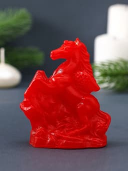 Свеча декоративная «Лошадка-Пегас» 3.5×6.5×8 см, красный