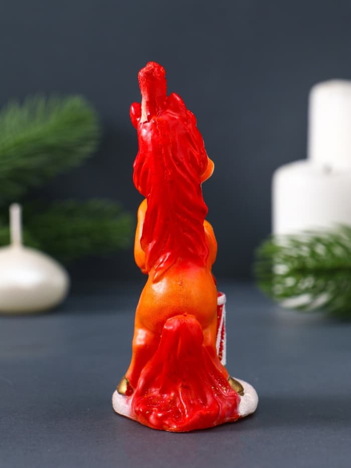 Свеча декоративная «Лошадка цирковая» 4.5×6×11 см, золотой