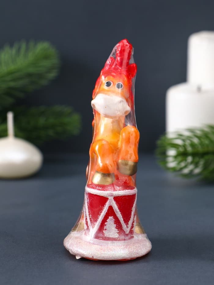 Свеча декоративная «Лошадка цирковая» 4.5×6×11 см, золотой