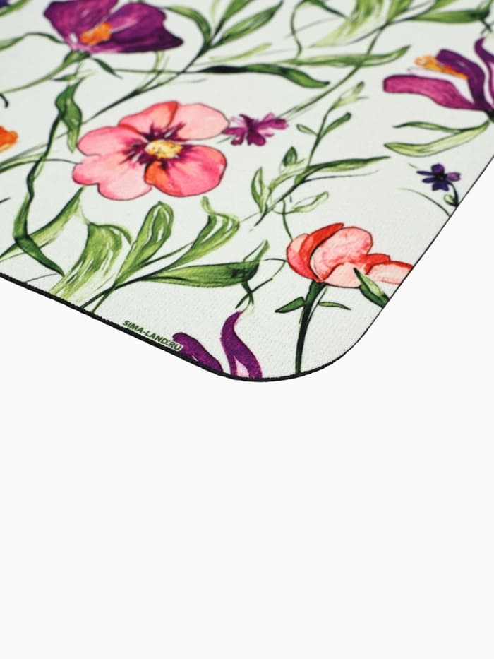 Коврик для сушки посуды впитывающий «Цветы», 30×40 см