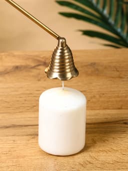 Гаситель для свечей «Спираль», 28 см, латунь