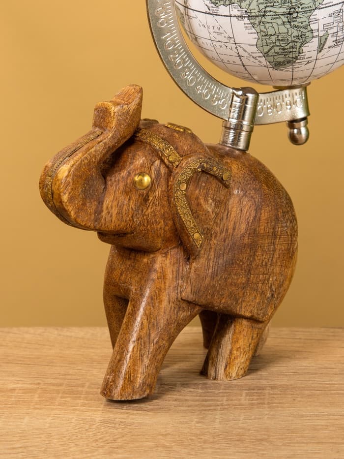 Глобус сувенирный, 11×8×21.5 см, подставка дерево