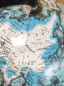 Глобус сувенирный, 18×15×25 см, подставка мрамор