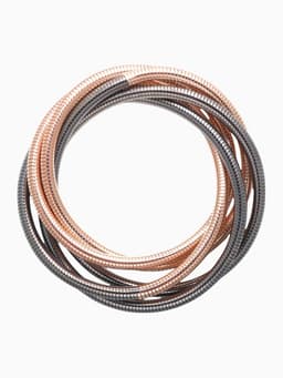 Браслет трансформируется в кулон «Обруч», d=8-24 см, металл, цвет золото, серебро