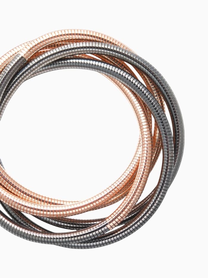 Браслет трансформируется в кулон «Обруч», d=8-24 см, металл, цвет золото, серебро