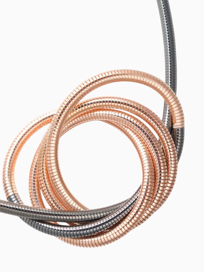 Браслет трансформируется в кулон «Обруч», d=8-24 см, металл, цвет золото, серебро