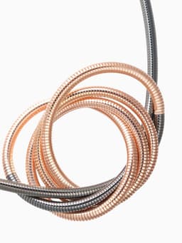 Браслет трансформируется в кулон «Обруч», d=8-24 см, металл, цвет золото, серебро