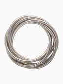 Браслет трансформируется в кулон «Обруч», d=8-24 см, металл, цвет серебро