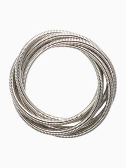 Браслет трансформируется в кулон «Обруч», d=8-24 см, металл, цвет серебро