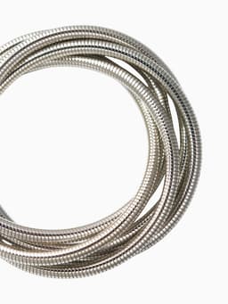 Браслет трансформируется в кулон «Обруч», d=8-24 см, металл, цвет серебро