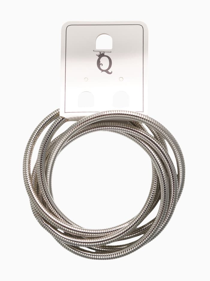 Браслет трансформируется в кулон «Обруч», d=8-24 см, металл, цвет серебро