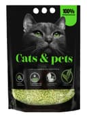Наполнитель комкующийся Cats&pets тофу, зеленый чай, 6 л