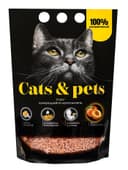 Наполнитель комкующийся Cats&pets тофу, персик, 6 л