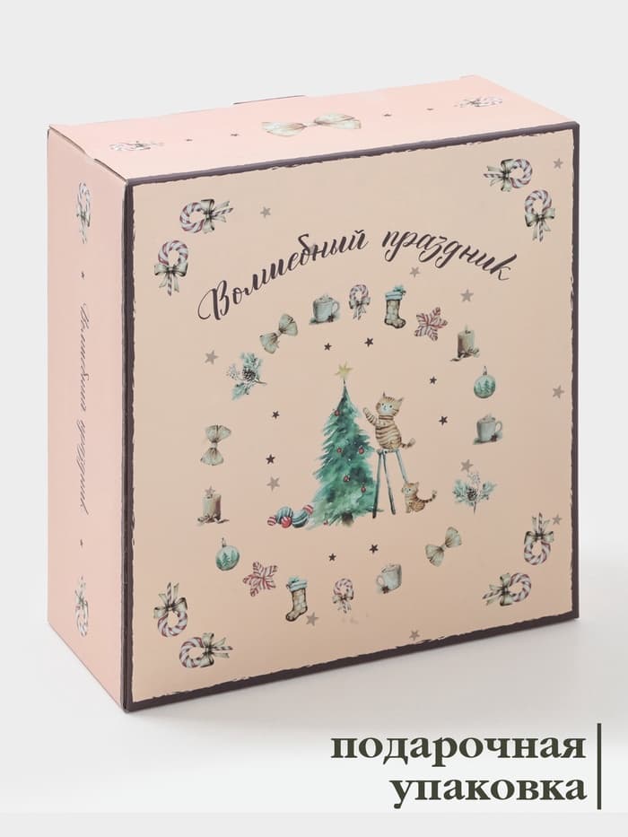 Блинница новогодняя Доляна «Волшебный праздник», 23.5×9.7 см, доломит, белая