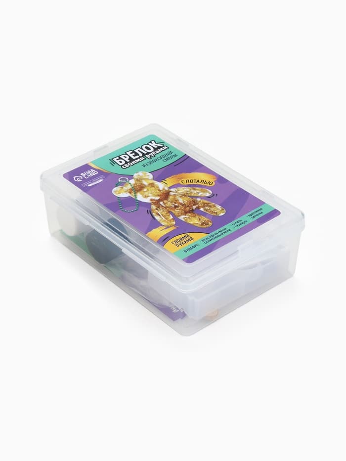 Набор для создания брелока из эпоксидной смолы «Мишка» с поталью