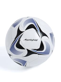 Футбольный мяч ONLYTOP, машинная сшивка, 32 панели, р. 5, PVC, резиновая камера, белый, голубой