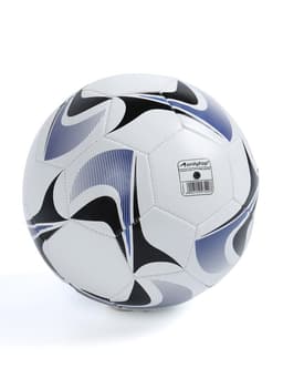 Футбольный мяч ONLYTOP, машинная сшивка, 32 панели, р. 5, PVC, резиновая камера, белый, голубой
