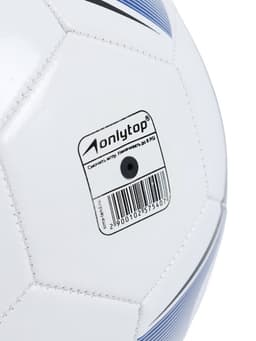 Футбольный мяч ONLYTOP, машинная сшивка, 32 панели, р. 5, PVC, резиновая камера, белый, голубой