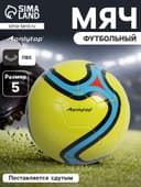 Футбольный мяч ONLYTOP, машинная сшивка, 32 панели, размер 5, PVC, жёлтый
