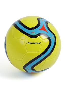Футбольный мяч ONLYTOP, машинная сшивка, 32 панели, размер 5, PVC, жёлтый