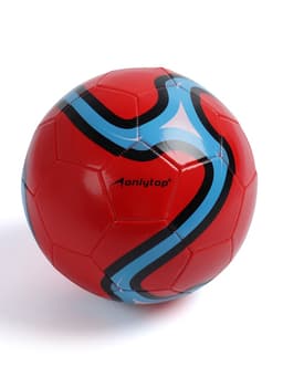 Футбольный мяч ONLYTOP, машинная сшивка, 32 панели, размер 5, PVC, красный