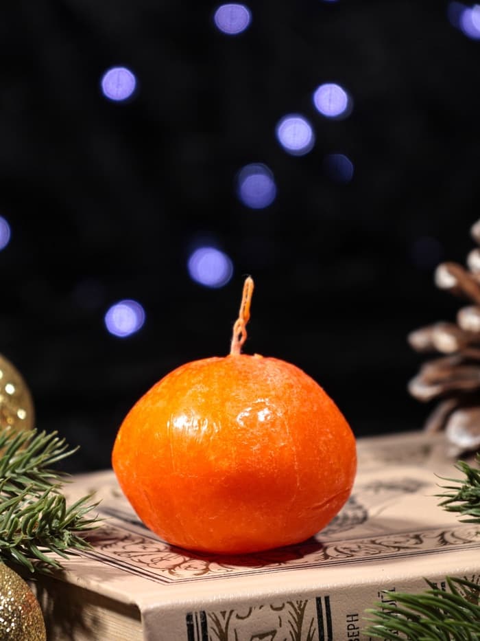 Свеча декоративная «Мандарин», 40×60 мм