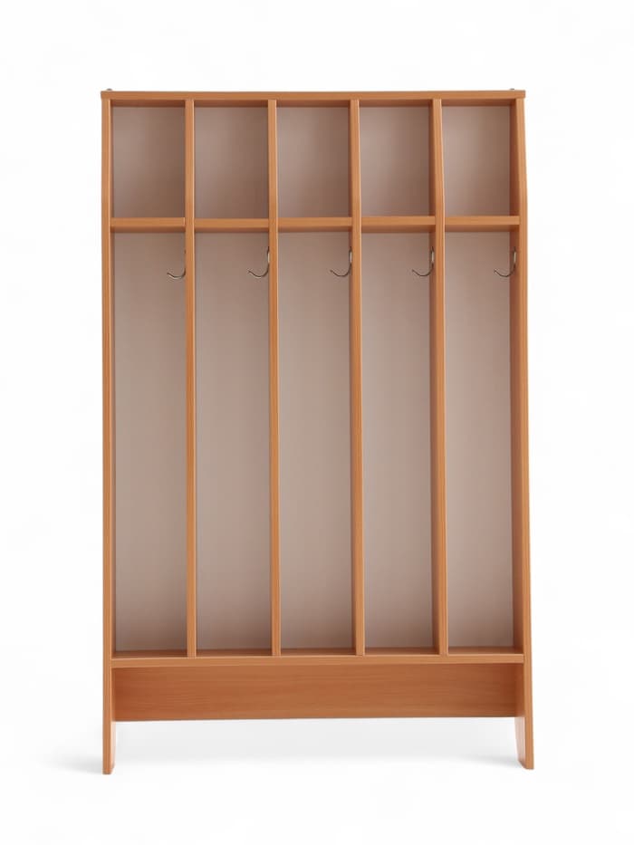 Шкаф напольный для полотенец, 5 мест, цвет бук бавария светлый