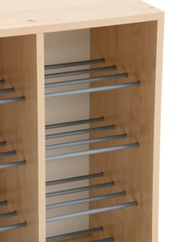 Шкаф для обуви, с полками на металлокаркасе, 850×350×900 мм, цвет клён танзау