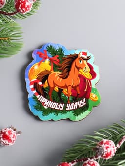 Магнит на холодильник «Лошадка. Приношу удачу», 7×7 см