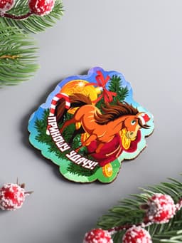 Магнит на холодильник «Лошадка. Приношу удачу», 7×7 см