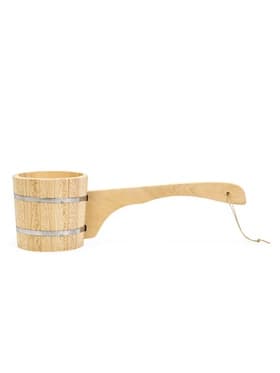 Ковш - черпак для бани и сауны, 1.5 л, липа, нержавеющий обруч, 49 см