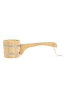 Ковш - черпак для бани и сауны, 1.5 л, липа, нержавеющий обруч, 49 см