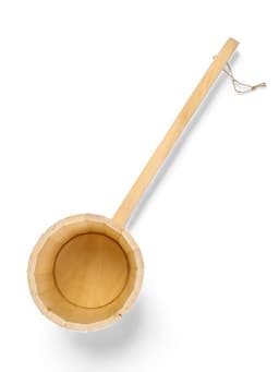 Ковш - черпак для бани и сауны, 1.5 л, липа, нержавеющий обруч, 49 см