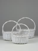 Набор корзин плетёных Flagstaff, ива, 3 шт., белый