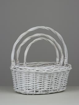 Набор корзин плетёных Flagstaff, ива, 3 шт., белый