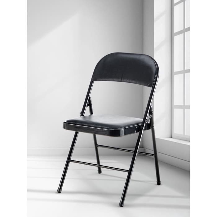 Стул складной «Клик Мебель», экокожа, цвет чёрный