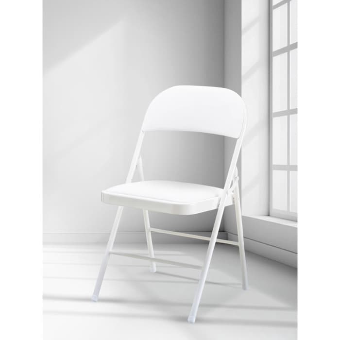 Стул складной «Клик Мебель», экокожа, цвет белый