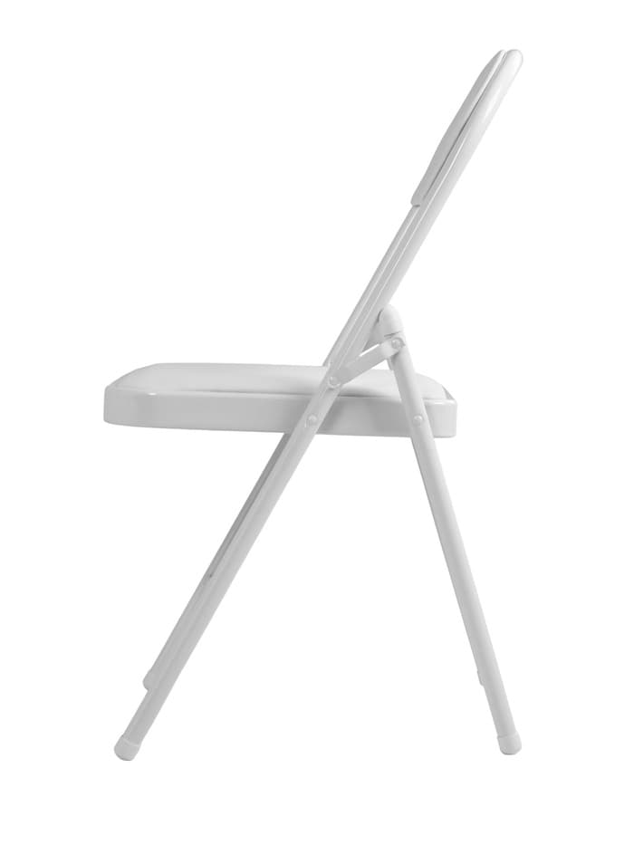 Стул складной «Клик Мебель», экокожа, цвет белый