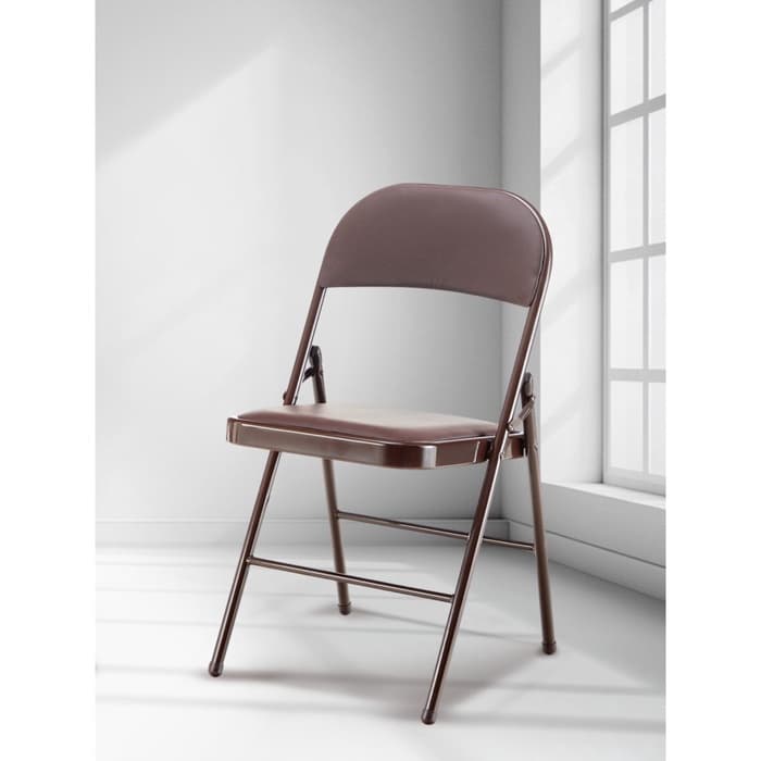 Стул складной «Клик Мебель», экокожа, цвет коричневый