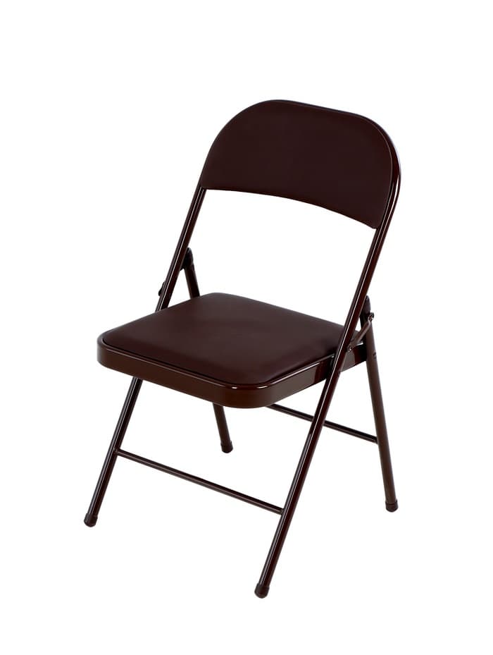 Стул складной «Клик Мебель», экокожа, цвет коричневый