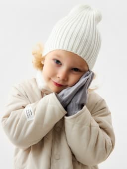 Перчатки детские MINAKU, однослойные, серые, 14 см