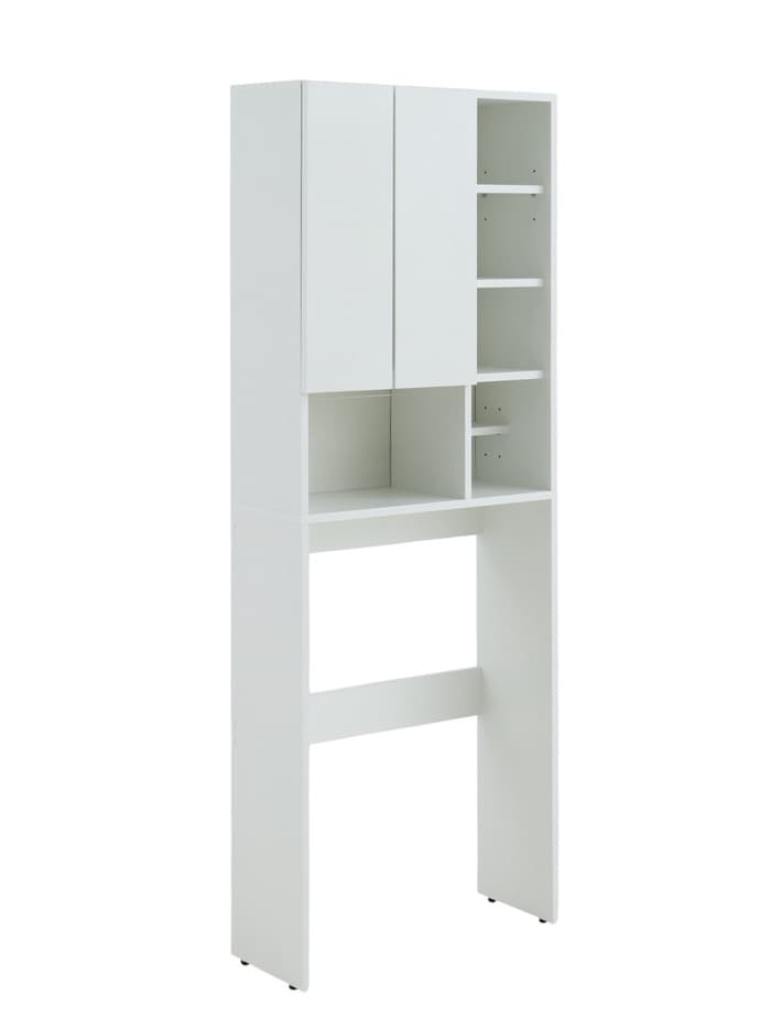 Стеллаж напольный «Комфорт» №2, над стиральной машиной, 640×250×1700 мм, цвет белый